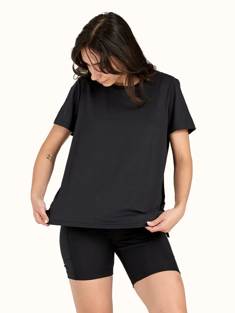 Women's Flowy Relaxed Fit T-Shirt with Side Slit