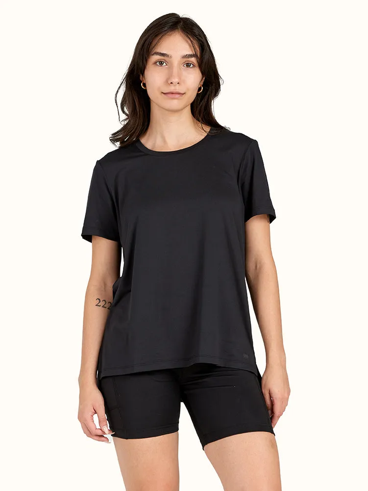 Women's Flowy Relaxed Fit T-Shirt with Side Slit