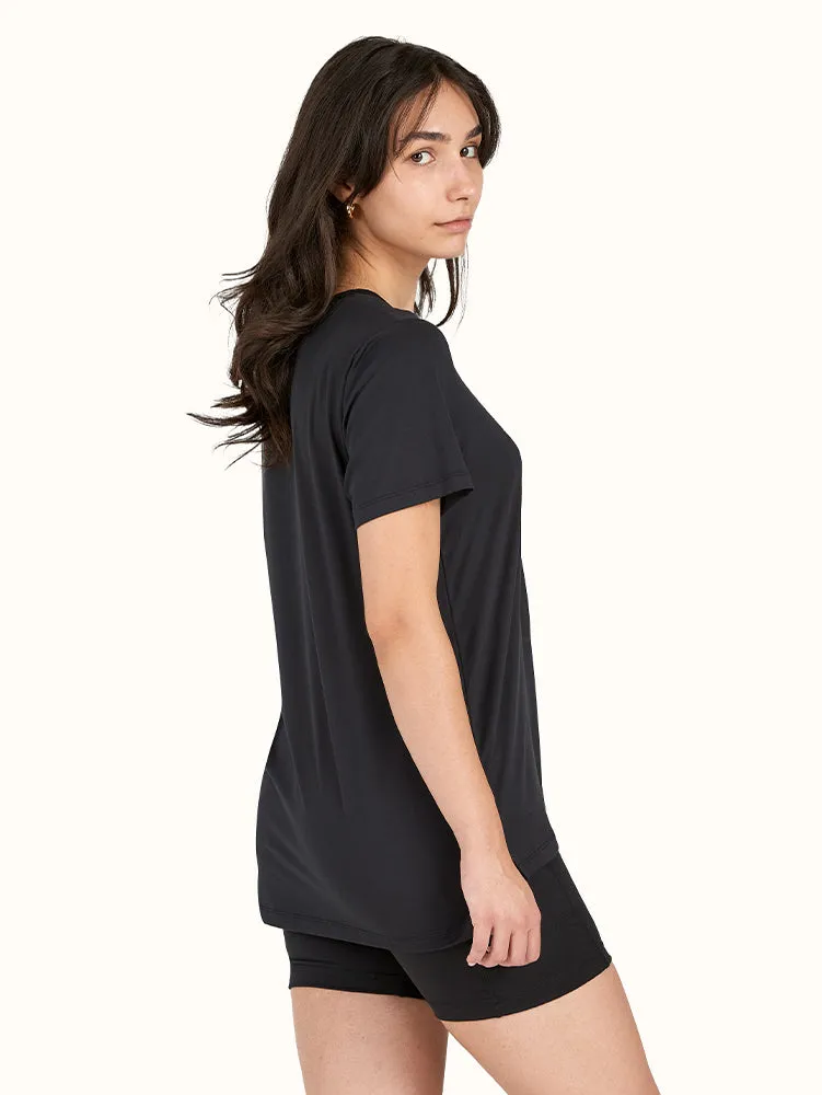 Women's Flowy Relaxed Fit T-Shirt with Side Slit